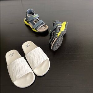 Geox Kids' Navy and Lime Sandals